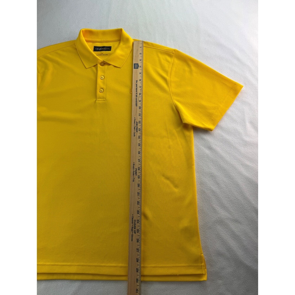 Loudmouth‎ Golf Polo Shirt Mens Yellow Short Sleeve Embroidered Logo Size L - Picture 13 of 16